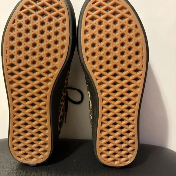 Vans Leopard Print Sneakers - Black and Tan - Picture 4 of 5